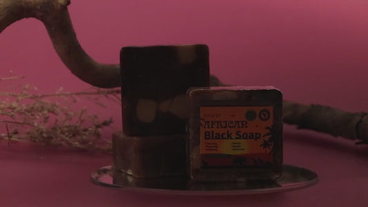 2pc 100% Natural Organic Skin Care Handmade Raw African Black Soap