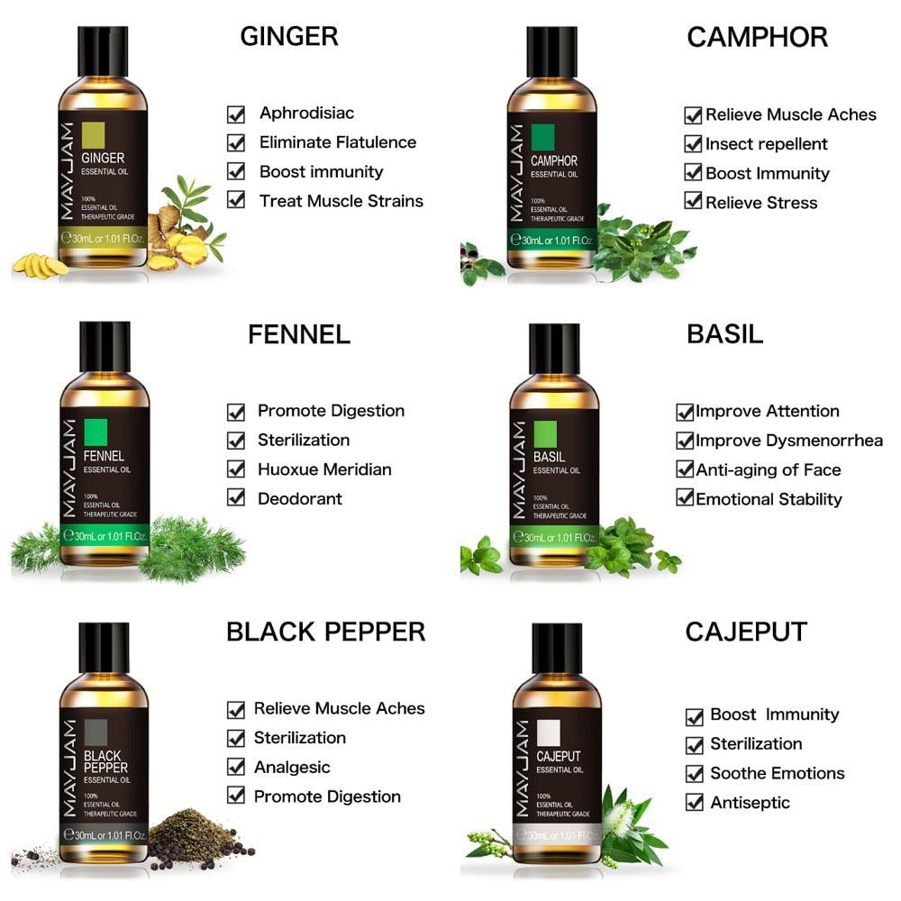 30ml Pure Natural Herbal Essential Oils - JuViLu Essentials