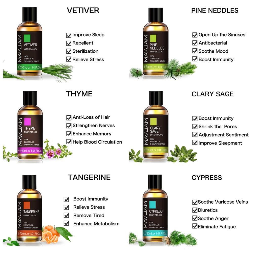 30ml Pure Natural Herbal Essential Oils - JuViLu Essentials